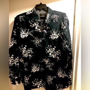 Tommy Bahama XL black/white long sleeve cotton shirt excellent condition